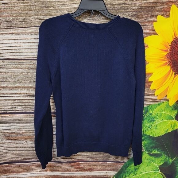 Chaps crew neck multicolored pullover sweater large pre-owned - Picture 2 of 6